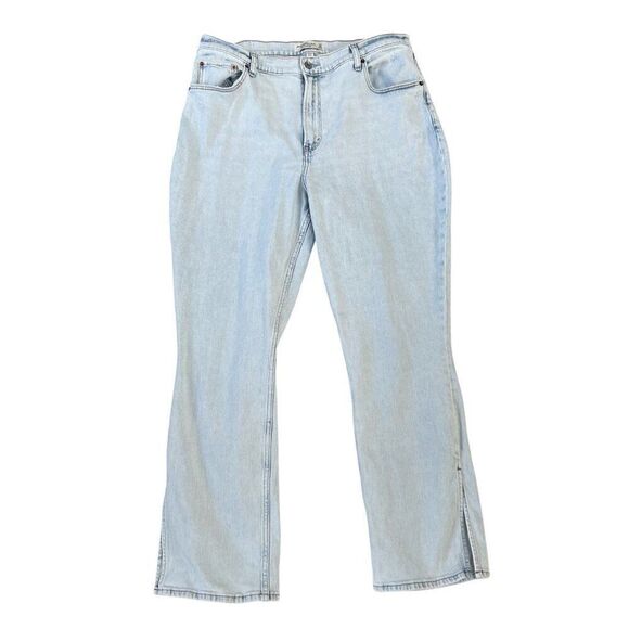 Abercrombie & Fitch Curve Love Slim Straight Ultra High Rise Jeans Size 33 16s - Picture 1 of 6